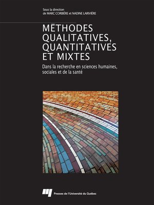 cover image of Méthodes qualitatives, quantitatives et mixtes